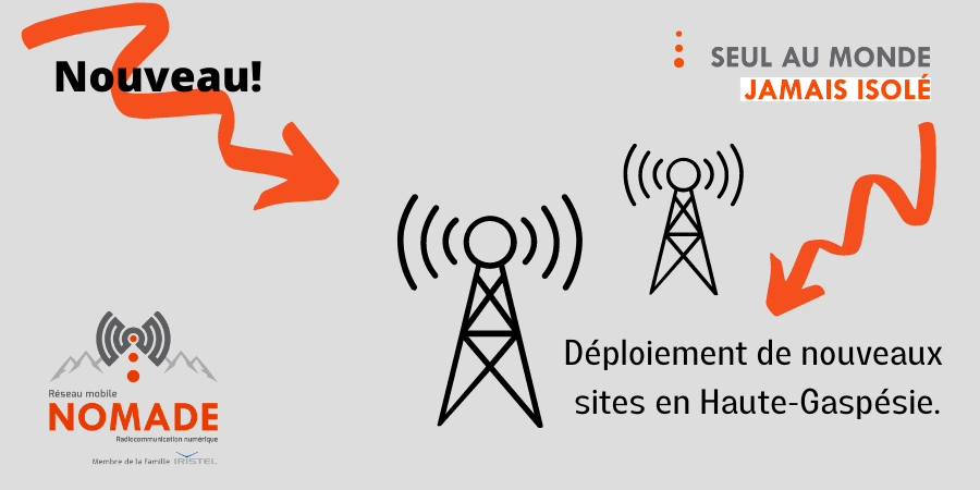 Amélioration importante à nos services de radiocommunication en Haute-Gaspésie
